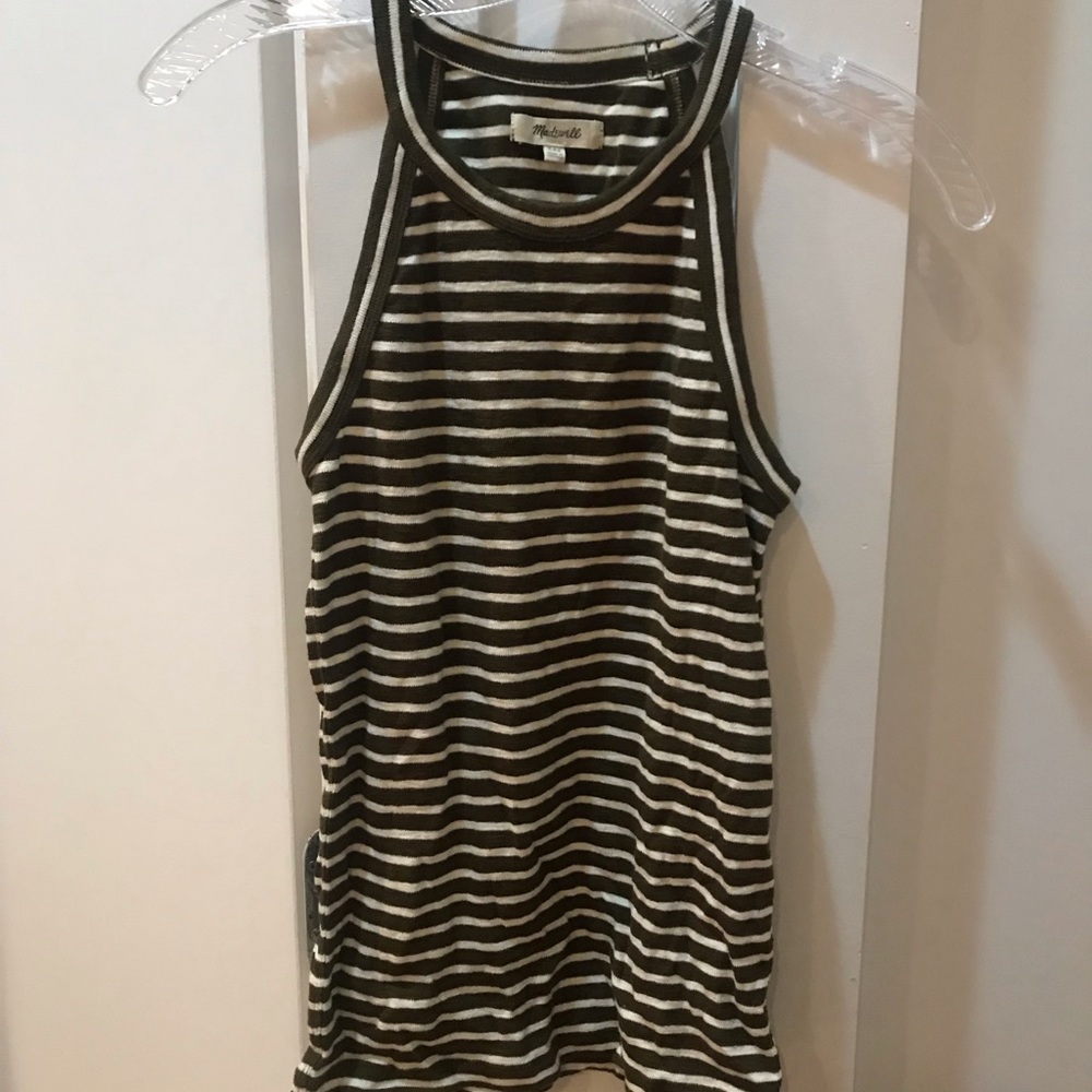 Madewell striped tank top, size XXS